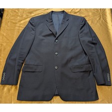Burberry London Men  s Blazer 42S Super 100s Wool Navy 3-Button USA Made