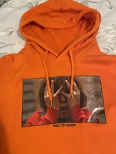 H&M Divided The Shining Orange Pullover Hoodie Graphic Print Pockets Size S