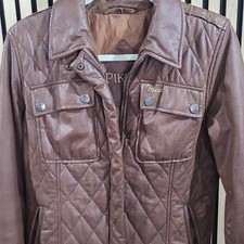 Pikeur Brown Quilted Full Zip Jacket with Button Pockets UK 24 (EU 38)