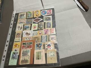 Japan Used Stamps On Paper Lot