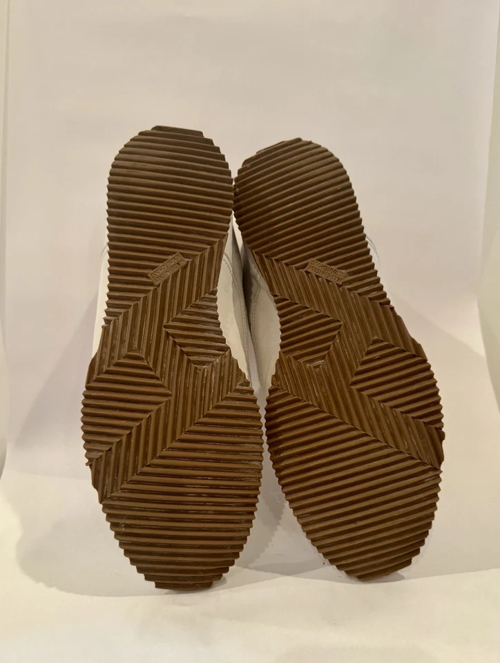 Zapatillas deportivas Hermès Paris de cuero blancas talla 39 (US 8,5–9) bronceadas con logotipo interior Foto 3 de 4