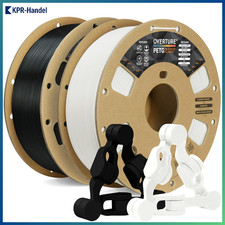 OVERTURE PETG Filament 1.75mm 2kg Spule für 3D-Druck Schwarz/Weiß