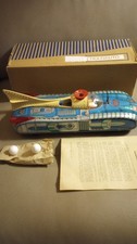 VINTAGE 1960'S HUNGARY INTERKOZMOSZ TIN SPACE ROCKET TOY LEMEZARU GYAR ORIG BOX