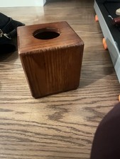 Teak Tissue Holder