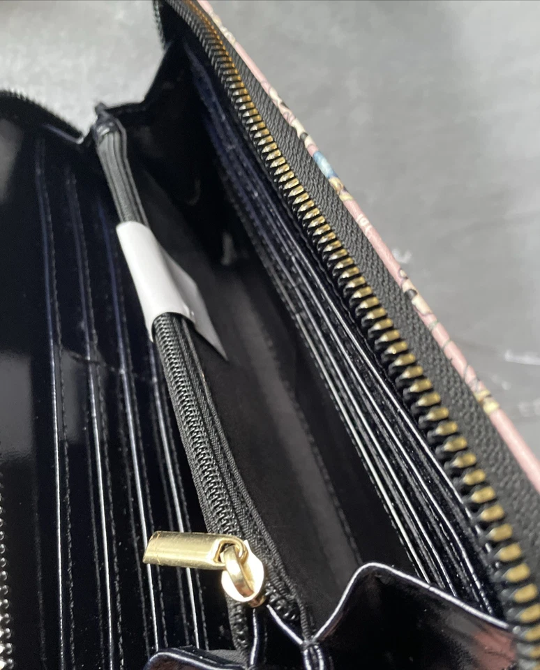 Cartera Betsey Johnson Rosa XORING Floral Cremallera Alrededor - ¡Nueva! Foto 4 de 4