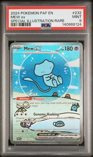 2024 POKEMON PAF EN-PALDEAN FATES SPECIAL ILLUSTRATION RARE #232 MEW EX PSA 9