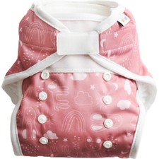 One Size Diaper Cover  Inserts, Rusty Pink Teddy