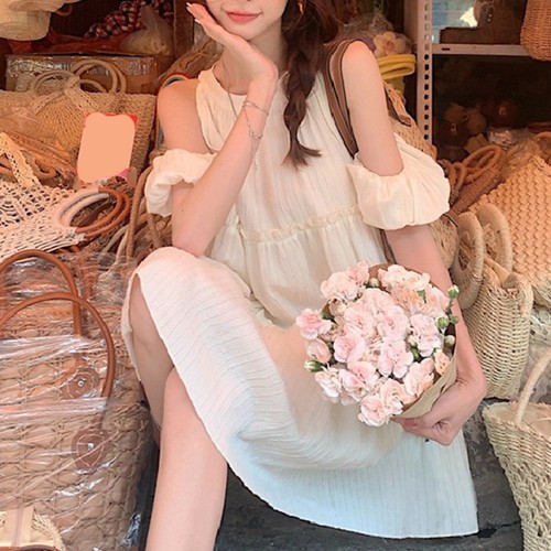 Playful Summer Dress with Short Sleeves Designed Exclusively for Women - Picture 12 of 52