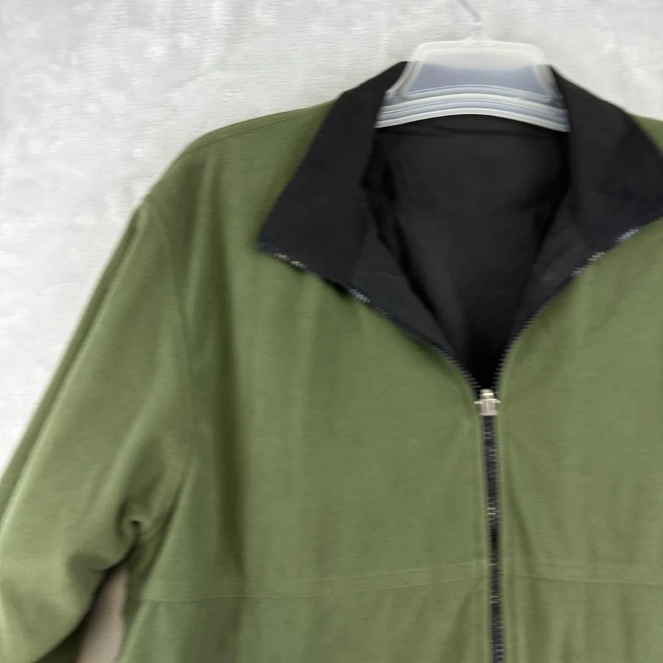 Chaqueta de golf Bolle para hombre mediana negra verde reversible resistente al viento polar Foto 3 de 4