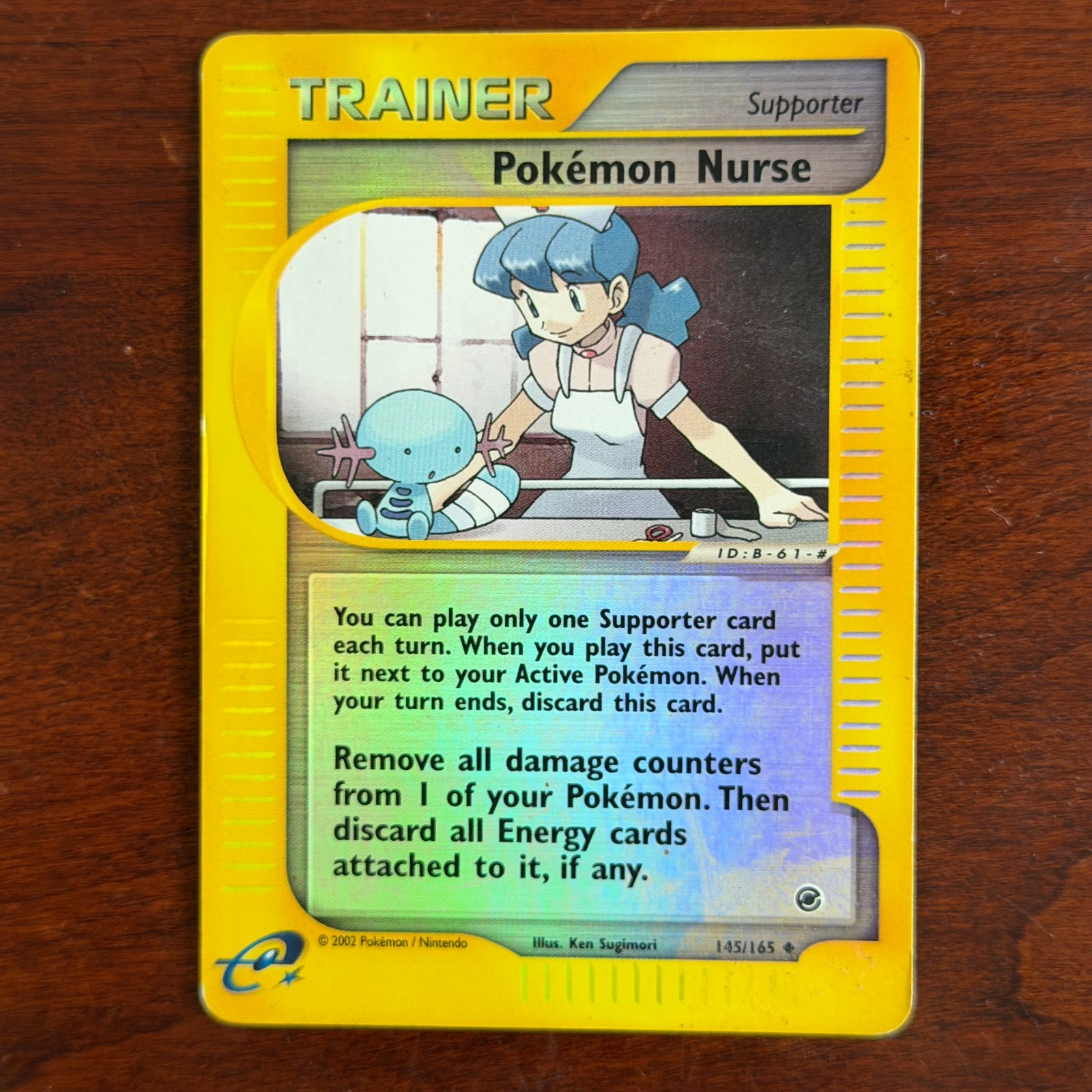 Pokemon Nurse 145/165 Reverse Holo Uncommon Expedition Pokemon Card DMG