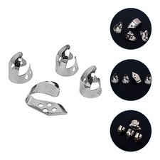 4 Pcs Guitar Finger Picks Metal Plektrum Fingerpicks Gitarre