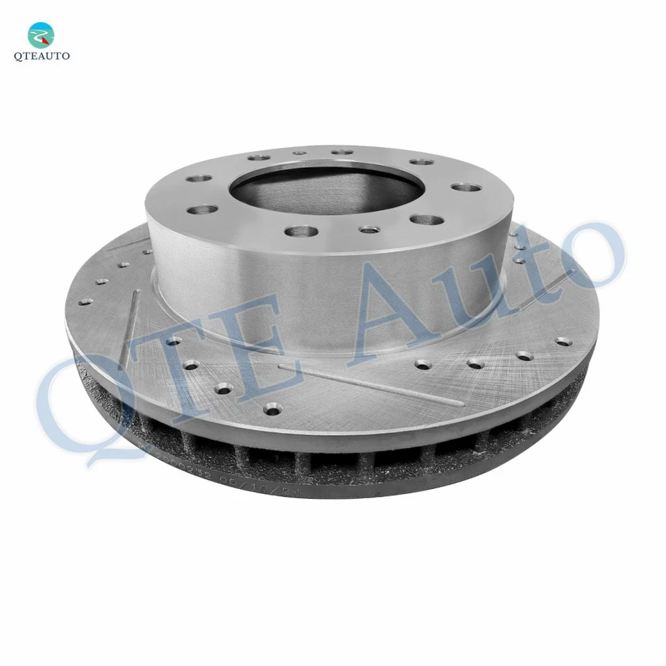 Rotores de disco de freno delanteros ranurados perforados 325 mm para GMC Sierra 2500 2001-2004 Foto 3 de 4