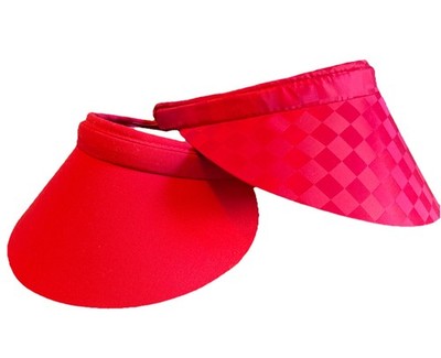 Pair Red Women s Golf Visors Vtg Town Talk Golf Outdoors Sun Visor Hat