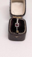 Old 925 ring Red Garnet