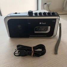 Touch FM/AM Radio Cassette Recorder Portable with Strap, Tested