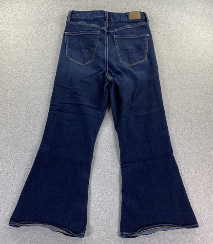 American Eagle Jeans Womens 10 X-Short Curvy Highest Rise Flare Next Level Stret - Picture 11 of 13