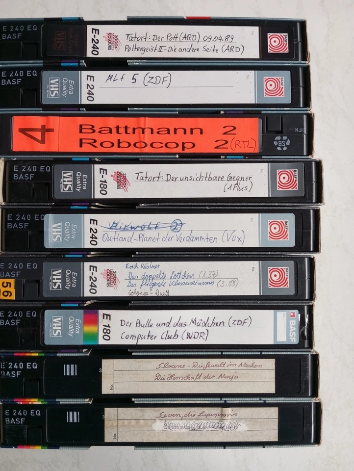 12 VHS-Videokassetten  von BASF ( bespielt ) / Filme, Unterhaltung - Bild 2 von 3