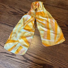 Vintage Silk Scarf Orange And Yellow