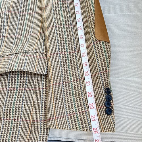 Reid & Taylor Scotland Wool Tweed Blazer Size 42R Houndstooth Sport Coat Jacket - Picture 24 of 24