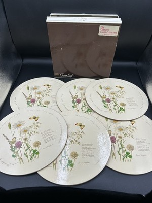 6er Set Melamin Tischsets ''The Country Diary Collection'' von Clover Leaf 1977
