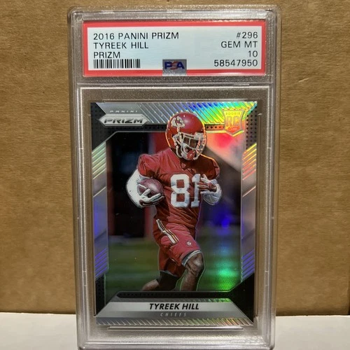 2016 PANINI PRIZM #296 TYREEK HILL PRIZM RC PSA 10 GEM MINT