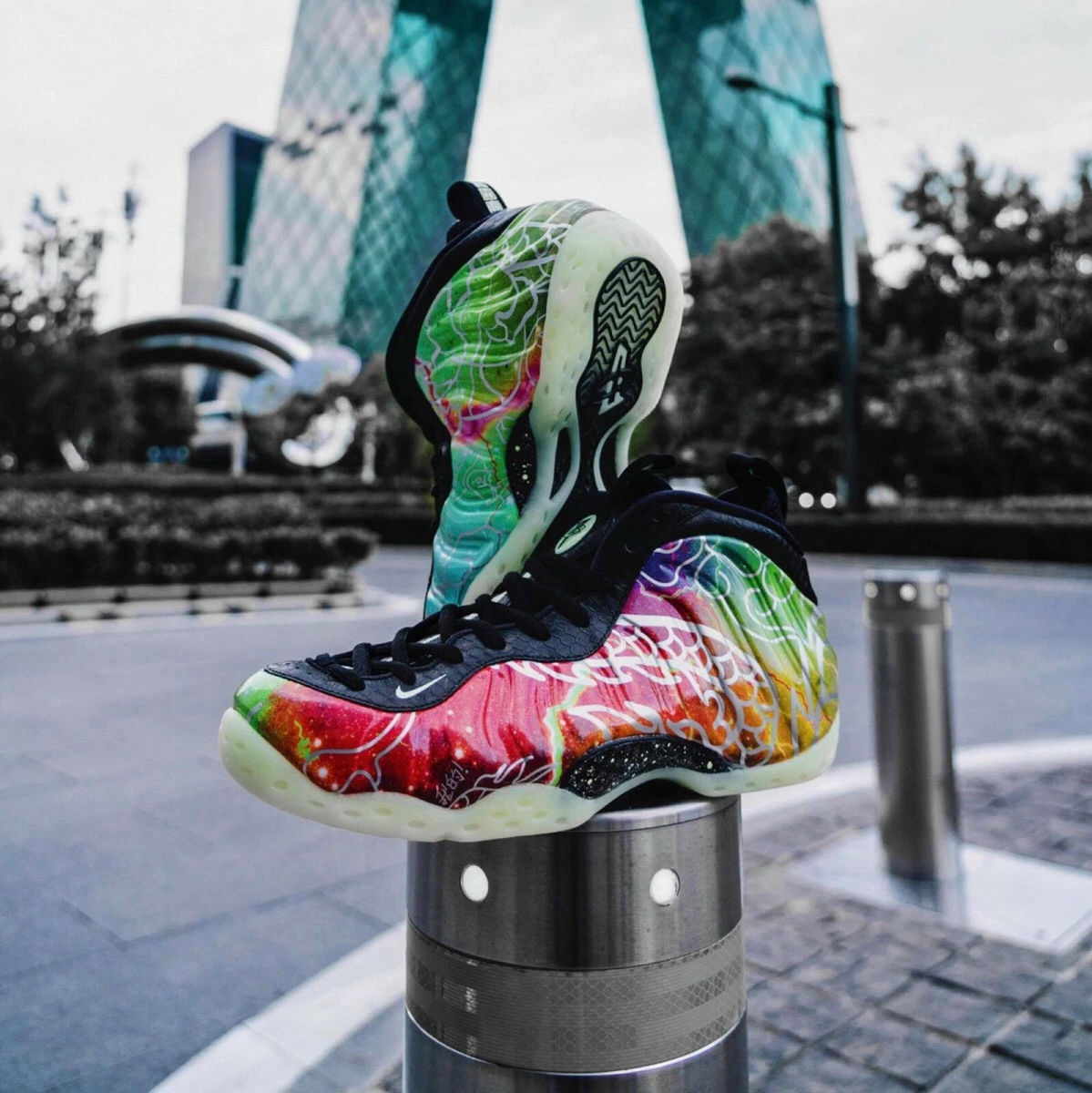 New store foamposite sneakers