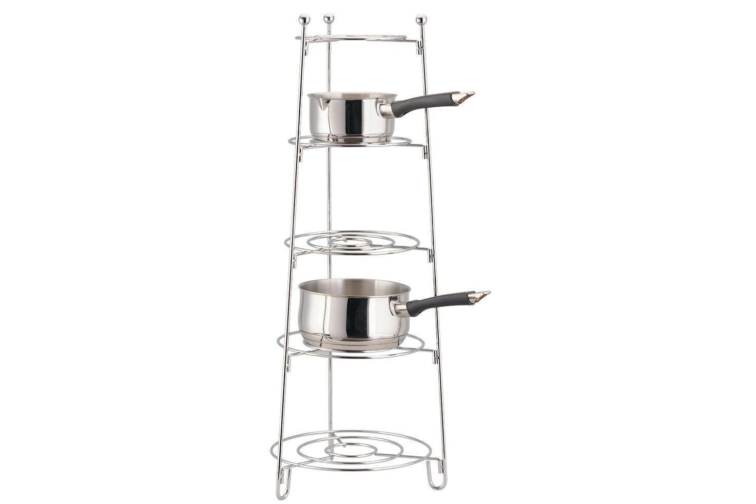 5 Tier Kitchen Pan Stand Pot Saucepan Storage Organise Unit Rack Holder