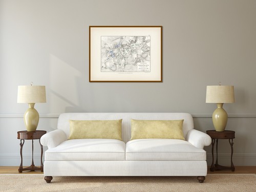 Napoleon Battle of Borodino antique map Johnston Alison's Atlas art print poster - Picture 13 of 20