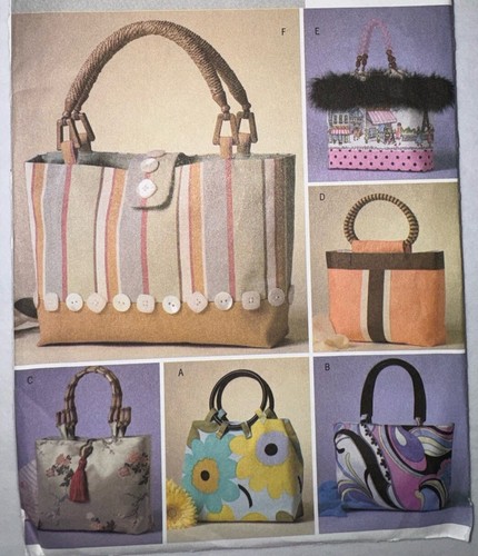Butterick Pattern B4474 Purse Hand Bag Tote Pocketbook UNCUT