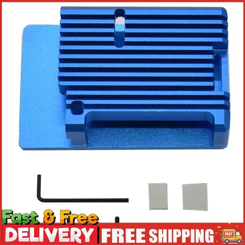 Metallgehäuse mit Kühlkörper Open Case Design für RPI (blau ohne Lüfter) ~