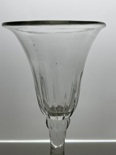 Georgian Antique Petal Moulded Gin Glass | Rough Pontil | 18th Century | c1780 - Picture 4 of 13
