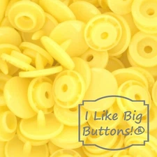 KAM Plastic Snaps: G126 Daffodil Yellow-Size 20/T5-No Sew Snap Buttons Sewing