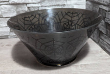 12.75" x 6.25" Spider Web Halloween Trick Or Treat Candy Bowl Plastic Party Dish
