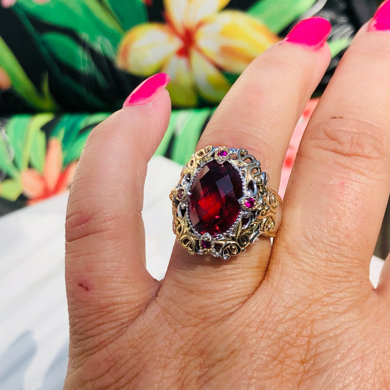 Gems en Vogue II Sterling & Gold Embraced Red Quartz … Gem