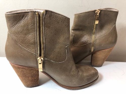 Vince Camuto Women's Brown Heeled Hammertoe Zip Studded Ankle Boots Size 6.5 - Picture 7 of 12