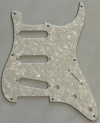 Custom For Fender 57 Stratocaster 8-Hole Guitar Pickguard Ivory White Pearl