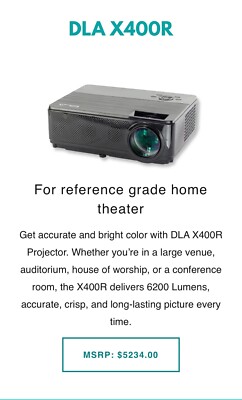 JVC DLA-X590RB D-ILA Projector - Black