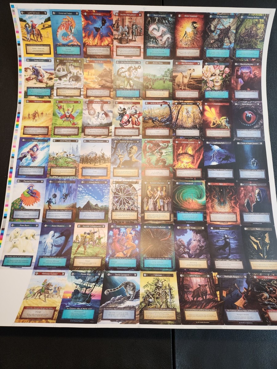 Sorcery TCG Alpha Contested Realm Box Uncut Sheet - 11 Sheets