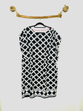 ELIZA J Dress Women's Size 18W Black White Diamond Sheath Dress