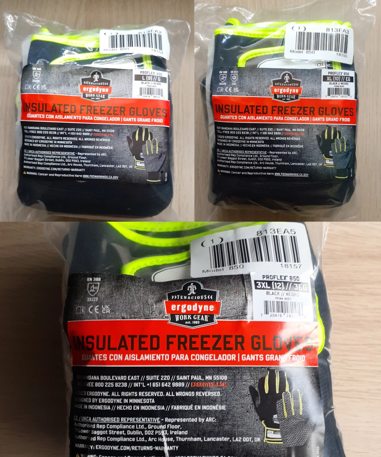 ProFlex 850 Insulated Cold-Weather WORK GLOVES Black/Negro Size L,XL,3XL
Opens in a new window or ta