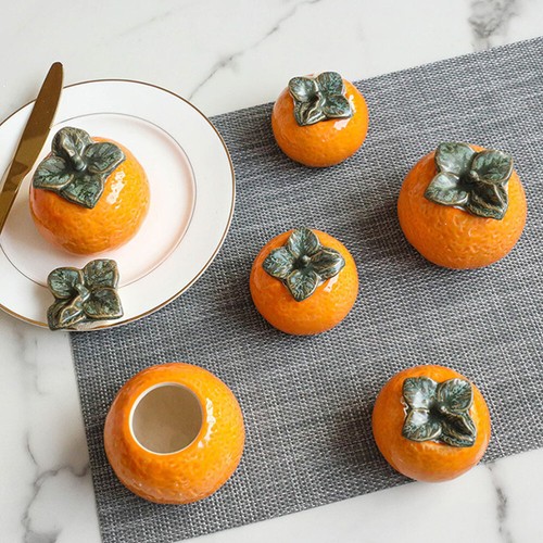 Ceramic Jar Fruit Shape Tank Simulation Orange Ornament Home Decor - Picture 13 of 20