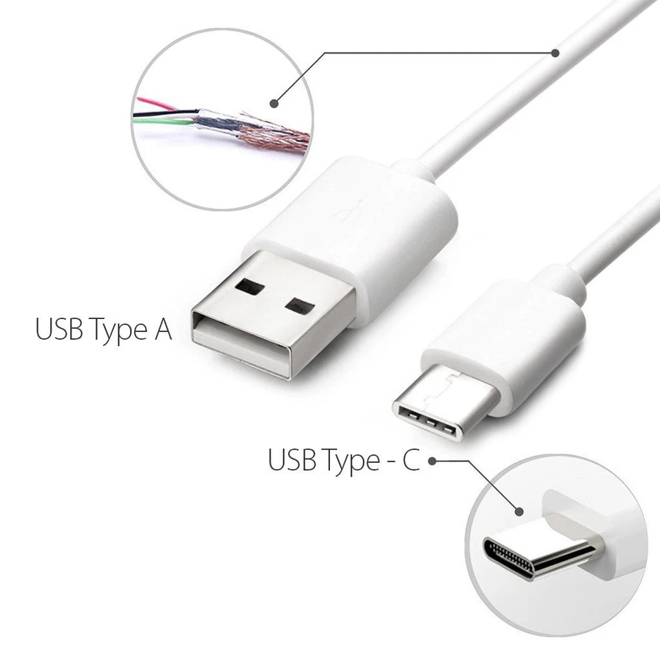 2 Pack USB-C 3.1 Type C Fast Charging Cable Sync Cord for LG Nexus HTC 6ft - Image 2 of 4