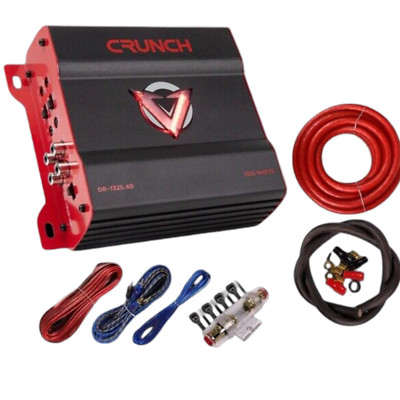 Crunch DR-1325.4D V-Drive 1325 Watts Four-Channel Car Audio Amplifier + Kit