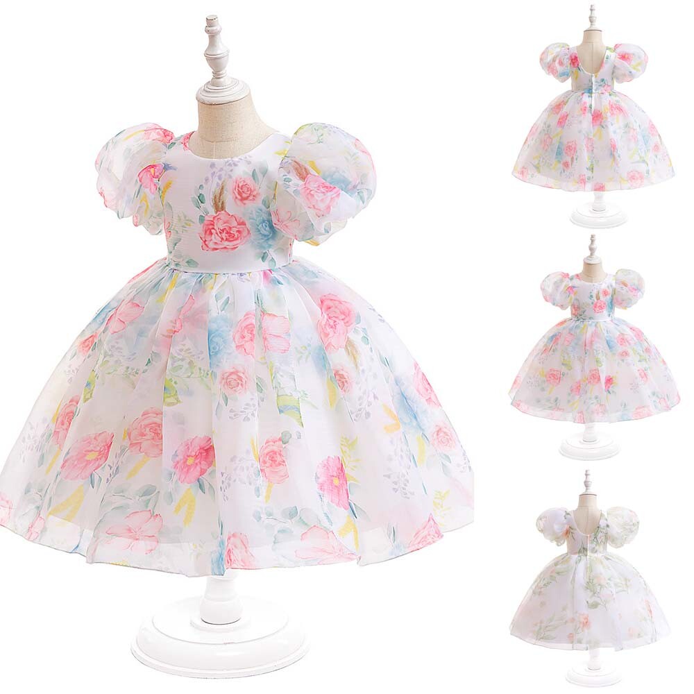 Toddler Girls Flower Princess Birthday Party Wedding Pageant Floral Dress  Gown | eBay