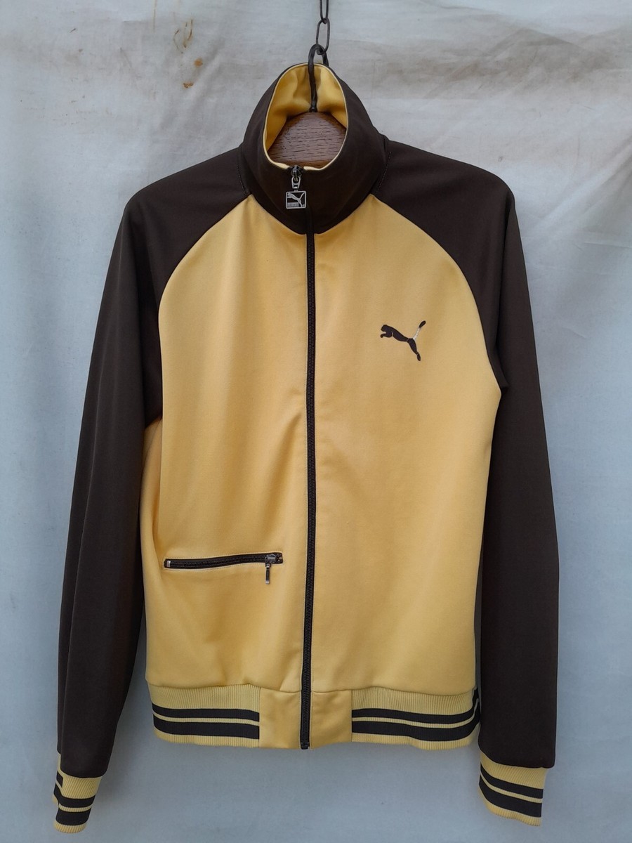 トップス archive puma track jacket brown yellow Vintage Puma Staten Island Track Jacket Mens Medium Brown