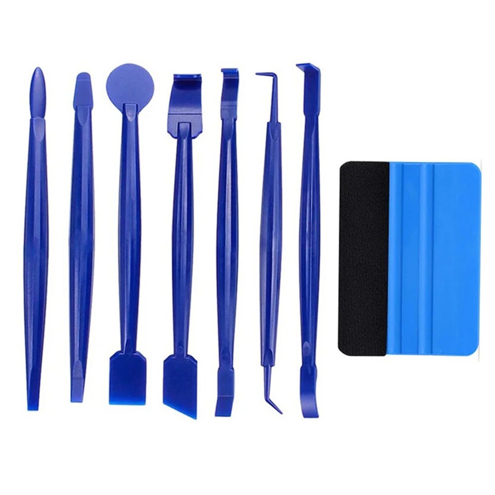 Blue Vinyl Wrap Squeegee Kit for Smooth Bubble-Free Application