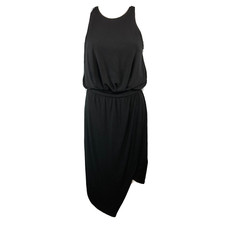 NWT Banana Republic Dress Womens Sz XS Black Sleeveless Asymmetric Wrap Effect