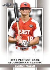 2018 Connor Walsh Leaf Perfect Game Nike AA Classic Aflac Game-Day SP Rookie