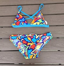 TYR Women's Geometric Jazzy Fresh Triangle Top Classic Bikini Sz XS NEW Sample