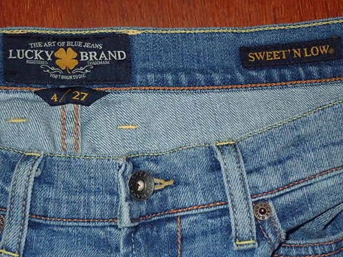 LUCKY BRAND sz 4/27 "SWEET N' LOW" ZIPPER FLY BLUE JEANS (#76) - Picture 7 of 8